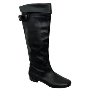 Coach Benita Black Leather Tall Riding Boots 8B